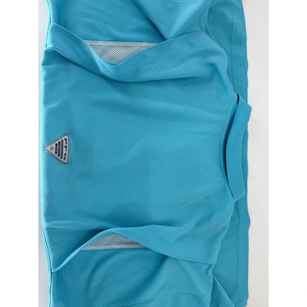 Columbia Mens XL/TG Blue PFG Omni Shade Golf‎ Polo Shirt Short Sleeve